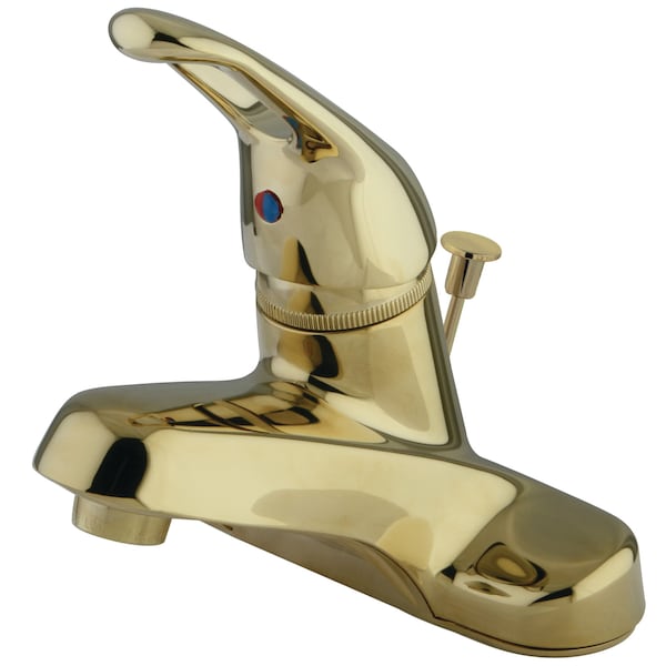 4" Centerset Bathroom Faucet, Polished Brass